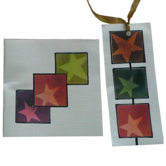 Handmade Greeting Card  All Occasion Blank Card + Gift Tag - Picture 2 of 3